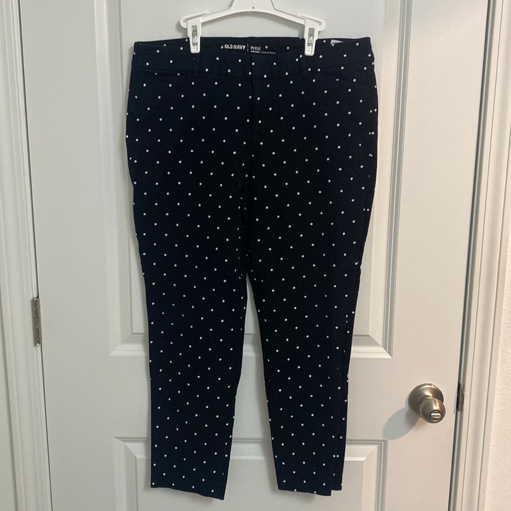 Old Navy Black Polka dots Pants 12
